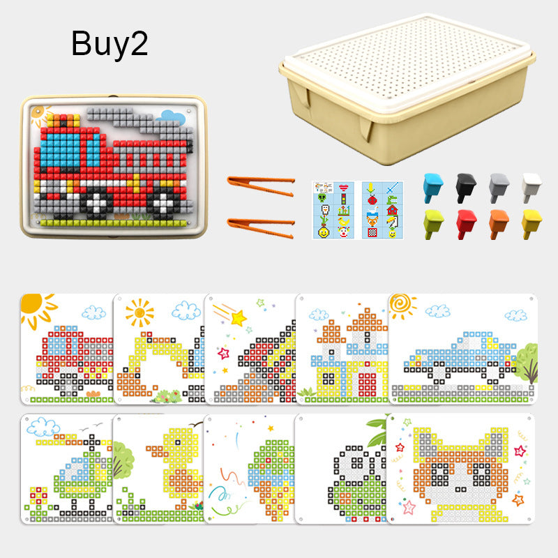 Creative Mushroom Finger Puzzle Pegboard Toy