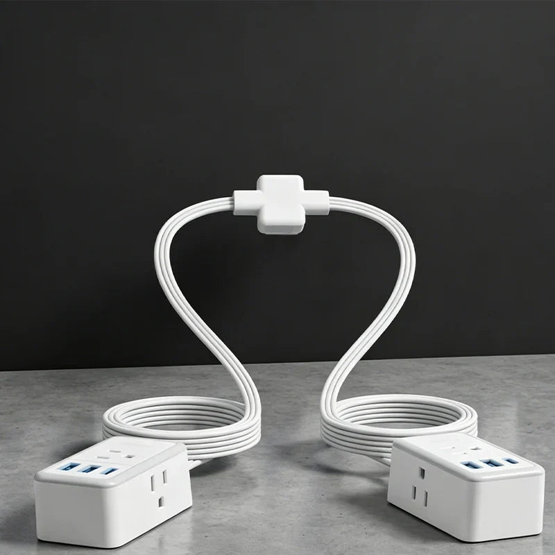 Dual Split Extension Power Strip