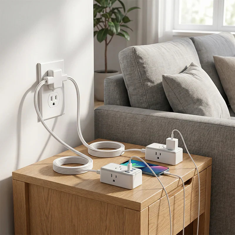 Dual Split Extension Power Strip