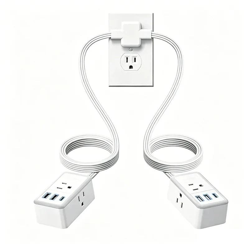 Dual Split Extension Power Strip