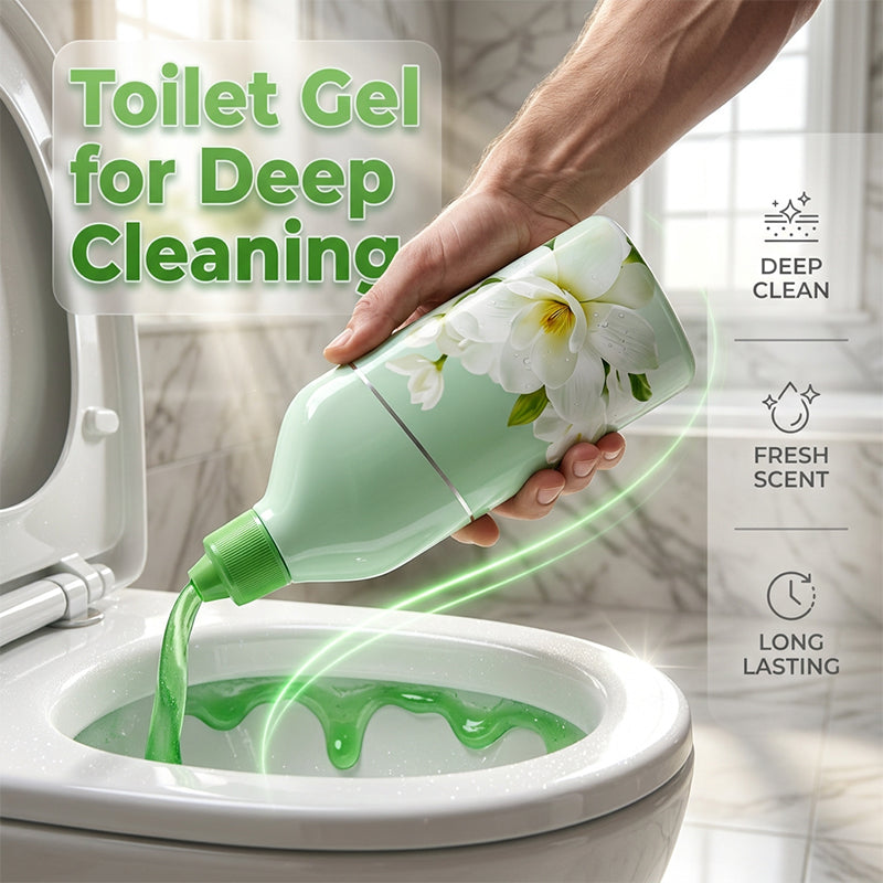 🥳2026 BESTSELLER🥾 Toilet Bowl Cleaner Gel – Rapid Stain Removal, 99.9% Bacteria Kill – Thick Clinging Formula – Odor Neutralizing – Fresh Fragrances! 🛡️💨