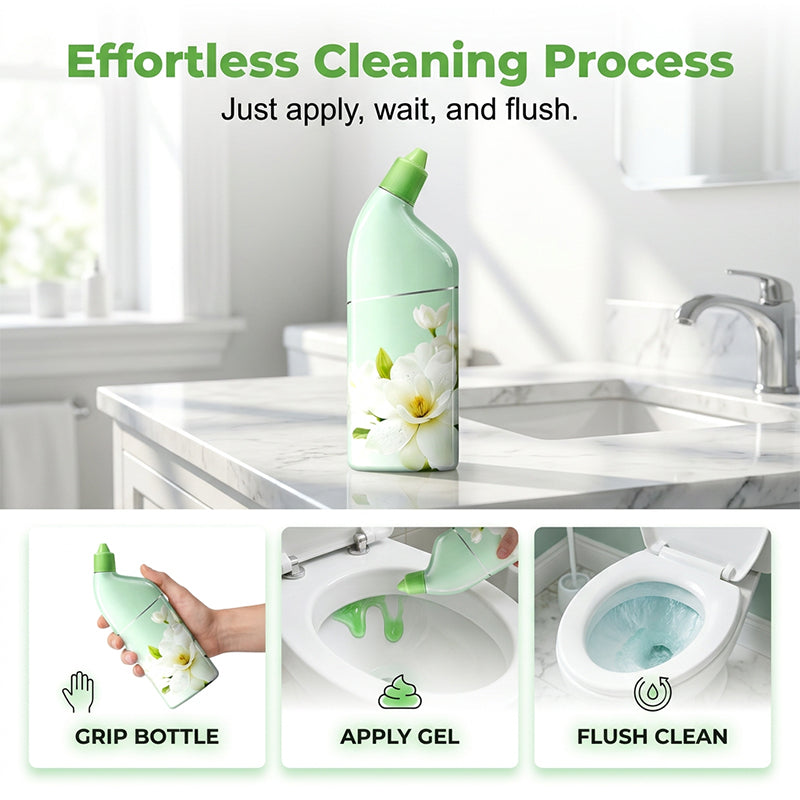 🥳2026 BESTSELLER🥾 Toilet Bowl Cleaner Gel – Rapid Stain Removal, 99.9% Bacteria Kill – Thick Clinging Formula – Odor Neutralizing – Fresh Fragrances! 🛡️💨