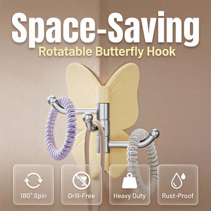 Rotatable Butterfly Wall Hook