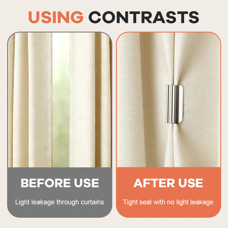 Magnetic Curtain Buckles for Light Blocking