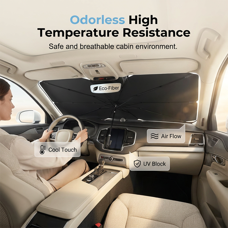 Bendable Handle Car Windshield Sunshade Umbrella