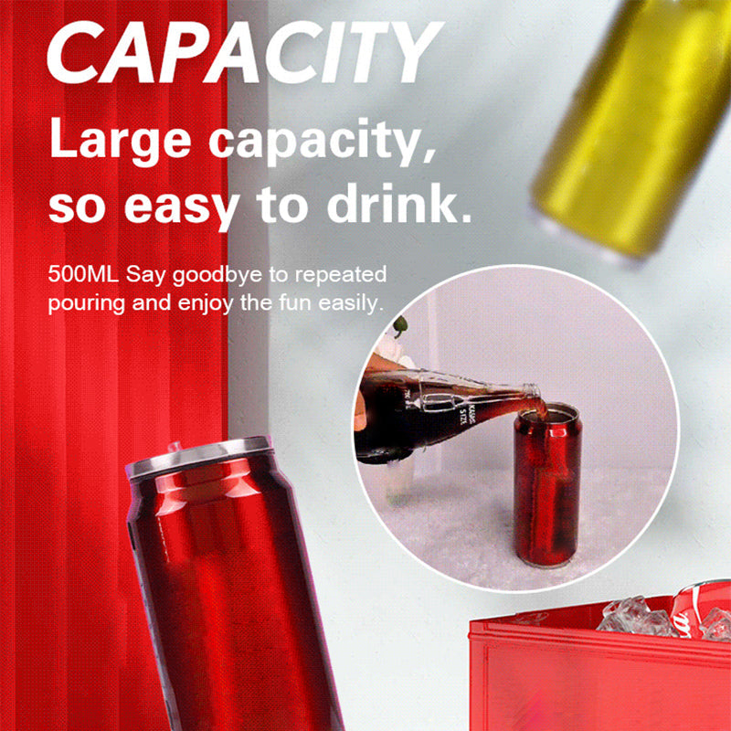 🔥SUMMER HOT SALE £8.99!!💥50K+ SOLD!🥤Double-Layer Stainless Steel Cola Can-Shaped Insulated Cup