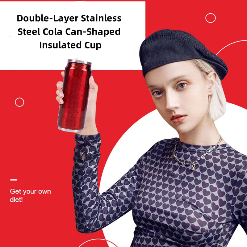 🔥SUMMER HOT SALE £8.99!!💥50K+ SOLD!🥤Double-Layer Stainless Steel Cola Can-Shaped Insulated Cup