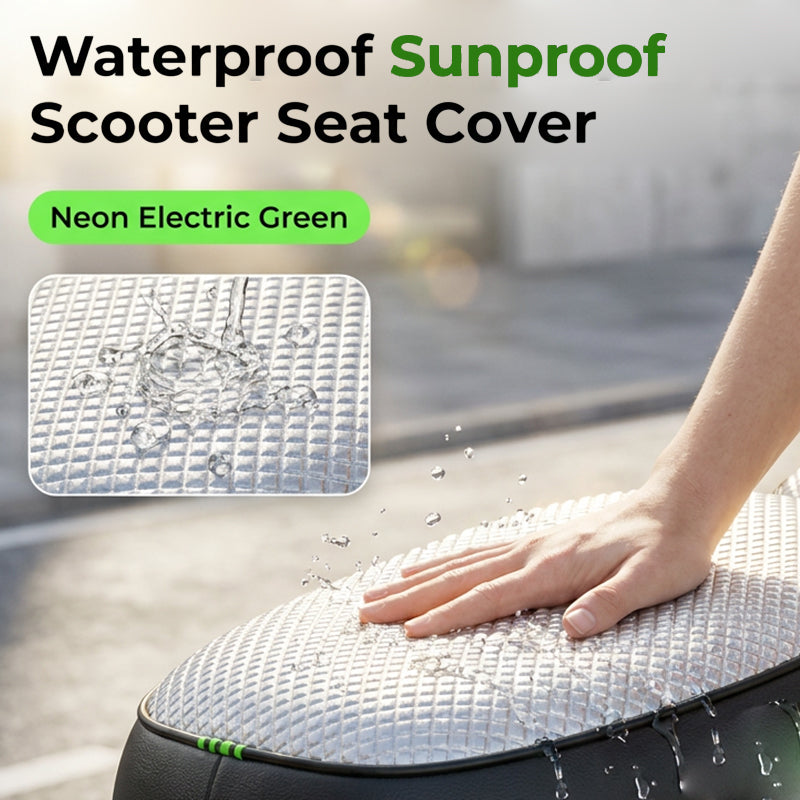Waterproof Electric Scooter Seat Cover Sunproof Heat Insulating Leather Cushion Protector