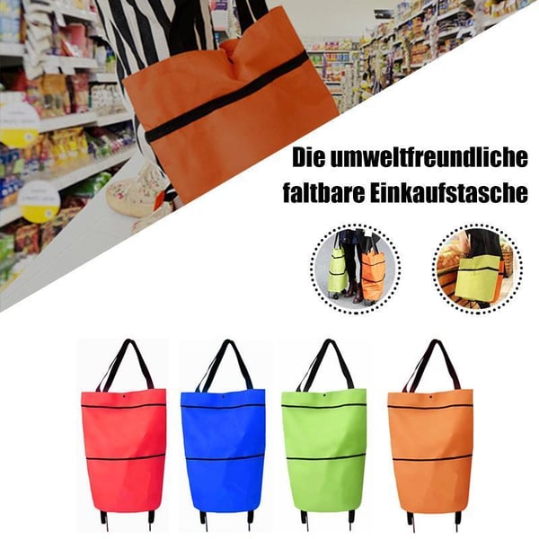 🎉2026 HOT SALE🎉💞100K+ SOLD! Foldable Shopping Cart – From £7.98! 2-in-1 carry & roll, 23L & 600D Oxford. Shop smarter – grab yours! ✅