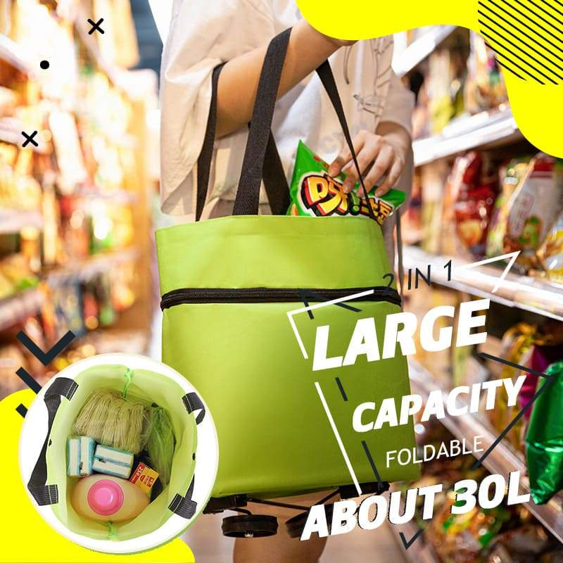 🎉2026 HOT SALE🎉💞100K+ SOLD! Foldable Shopping Cart – From £7.98! 2-in-1 carry & roll, 23L & 600D Oxford. Shop smarter – grab yours! ✅