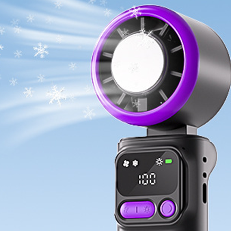 ❄️🌬️ 55% OFF!| Portable Neck Fan with Semiconductor Ice Cooling Plate | 3600mAh Foldable Personal Air Conditioner | LED Display & Type-C Charging