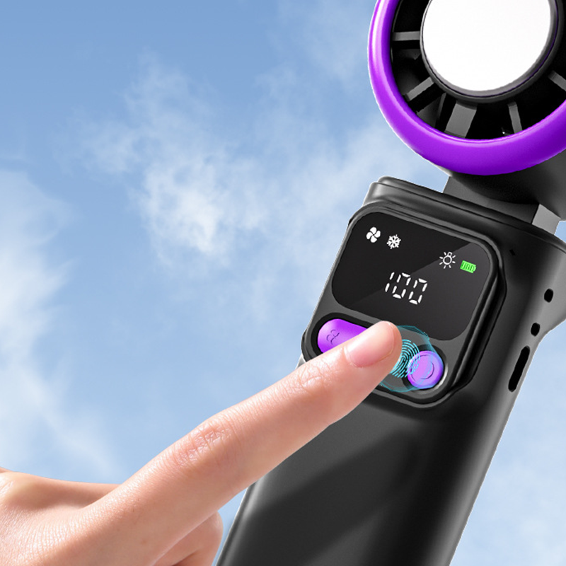 ❄️🌬️ 55% OFF!| Portable Neck Fan with Semiconductor Ice Cooling Plate | 3600mAh Foldable Personal Air Conditioner | LED Display & Type-C Charging