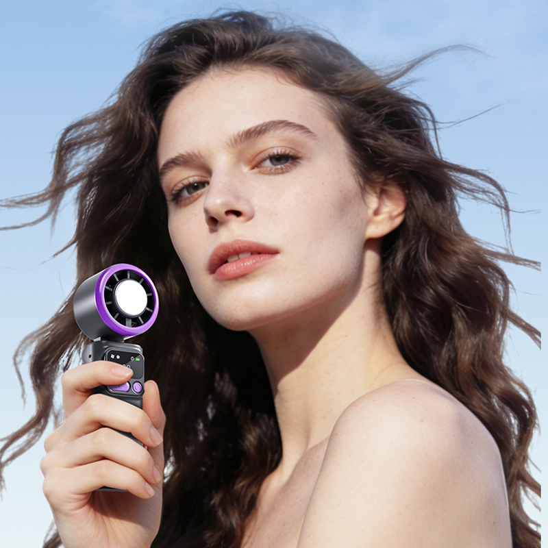 ❄️🌬️ 55% OFF!| Portable Neck Fan with Semiconductor Ice Cooling Plate | 3600mAh Foldable Personal Air Conditioner | LED Display & Type-C Charging