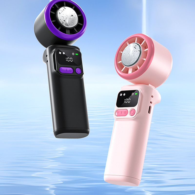 ❄️🌬️ 55% OFF!| Portable Neck Fan with Semiconductor Ice Cooling Plate | 3600mAh Foldable Personal Air Conditioner | LED Display & Type-C Charging
