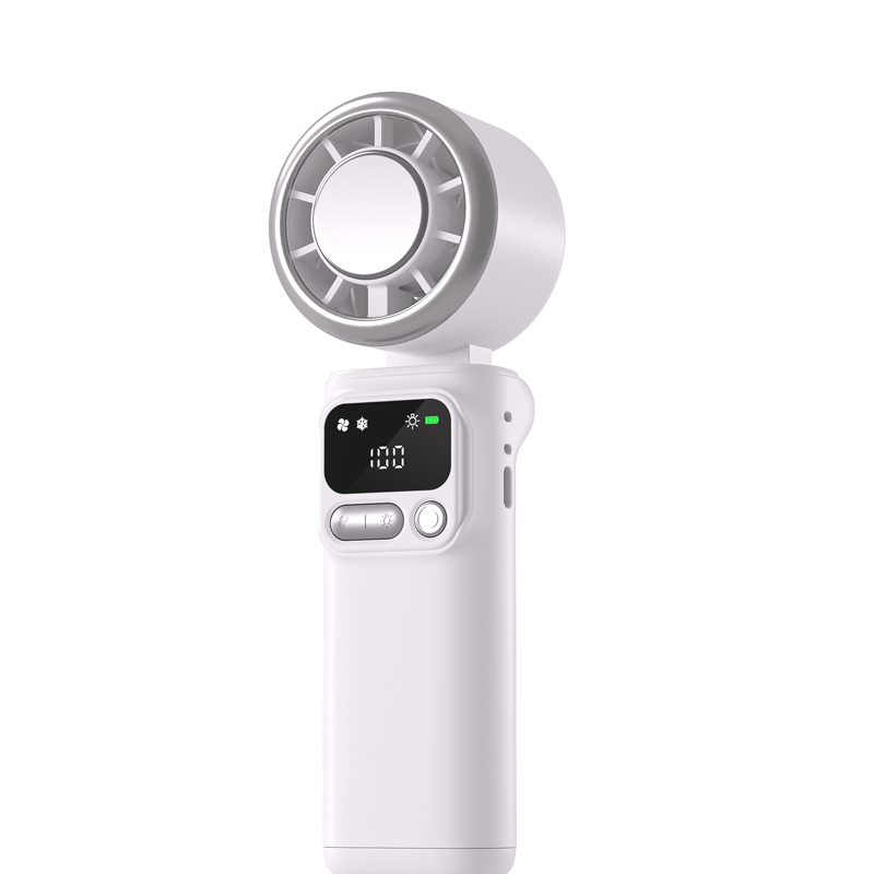 ❄️🌬️ 55% OFF!| Portable Neck Fan with Semiconductor Ice Cooling Plate | 3600mAh Foldable Personal Air Conditioner | LED Display & Type-C Charging
