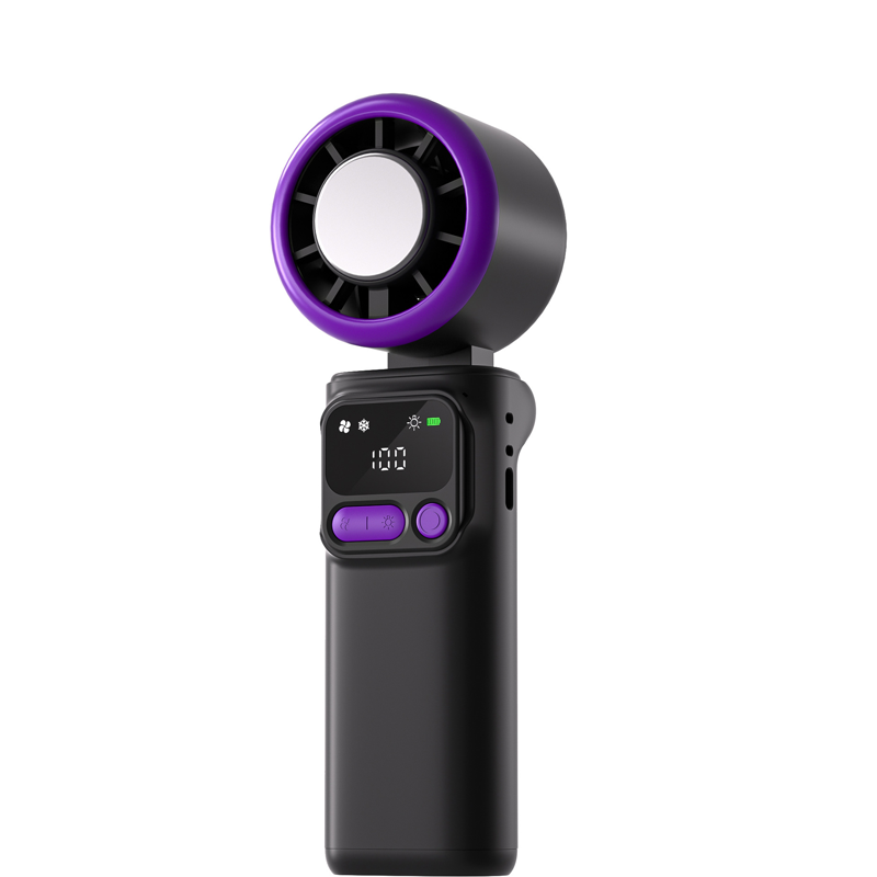 ❄️🌬️ 55% OFF!| Portable Neck Fan with Semiconductor Ice Cooling Plate | 3600mAh Foldable Personal Air Conditioner | LED Display & Type-C Charging