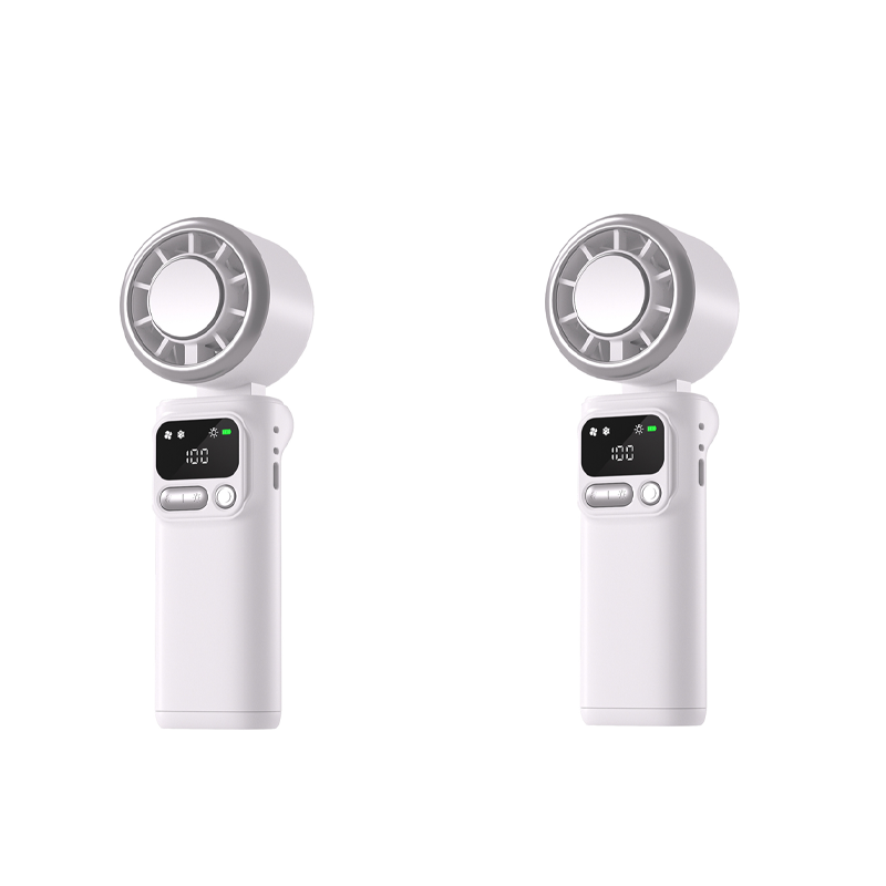 ❄️🌬️ 55% OFF!| Portable Neck Fan with Semiconductor Ice Cooling Plate | 3600mAh Foldable Personal Air Conditioner | LED Display & Type-C Charging