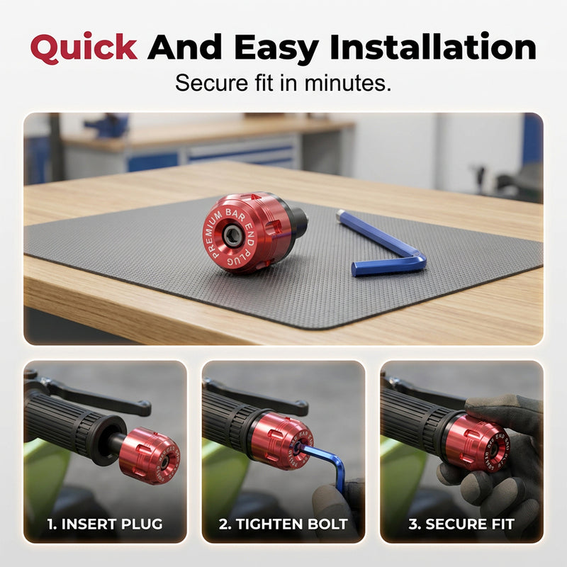 Motorcycle Handlebar Grip End Caps