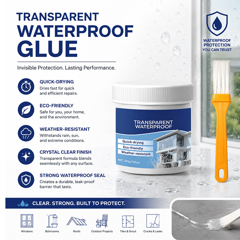 Transparent Waterproof Sealant with Brush