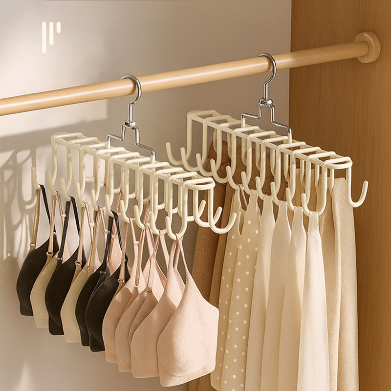 Lingerie Hanger for Strapless Items — Multifunctional Double-Hook Holder for Camisoles