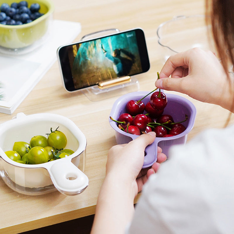 ✨Half Price Offer – Final Day⌛Multi-function Handheld Dual-Layer Draining Basket