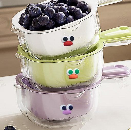 ✨Half Price Offer – Final Day⌛Multi-function Handheld Dual-Layer Draining Basket