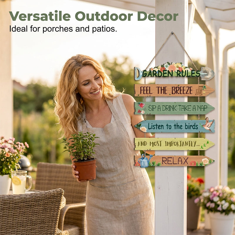 💖Limited-time 49% OFF🏡Rustic Wooden Garden Hanging Sign Wall Decor Plaque