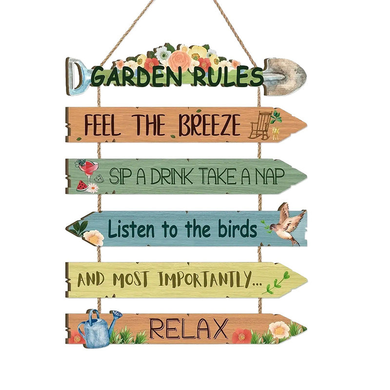 💖Limited-time 49% OFF🏡Rustic Wooden Garden Hanging Sign Wall Decor Plaque