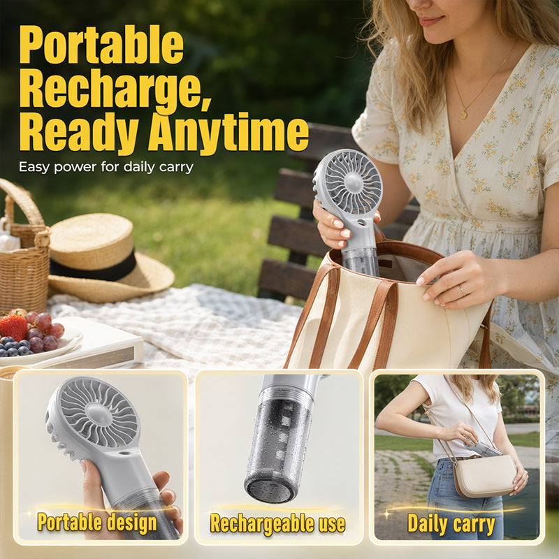 🏖️Summer Cool Deal: ONLY ￡9.99!❄️Portable Handheld Mist Cooling Fan💦