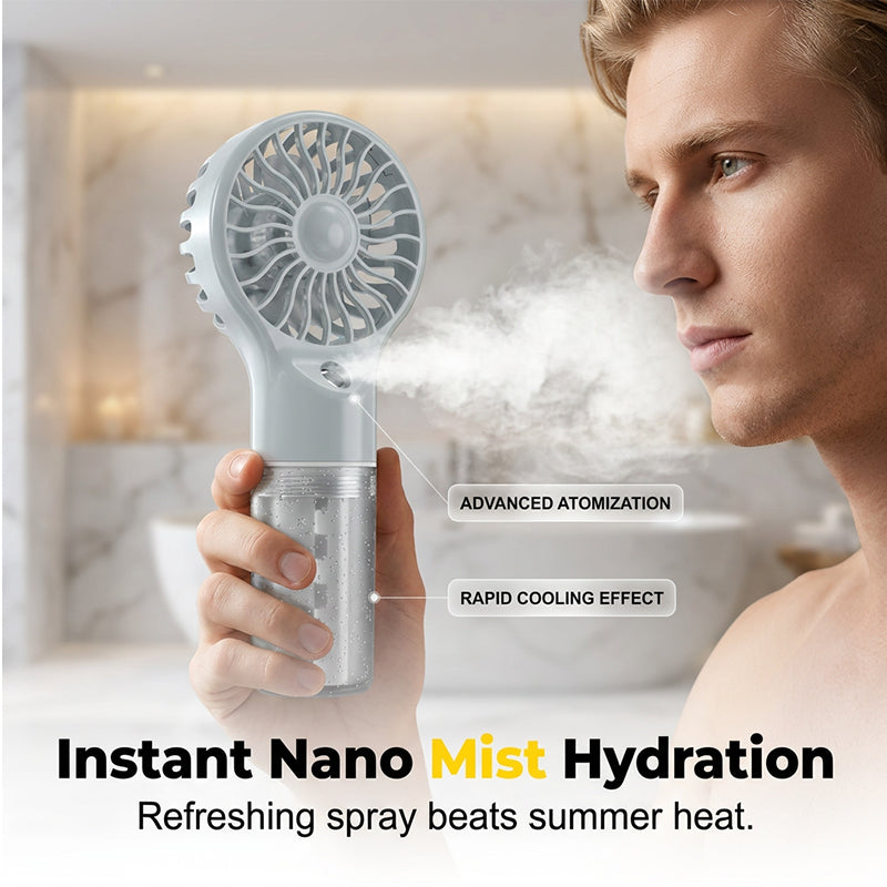 🏖️Summer Cool Deal: ONLY ￡9.99!❄️Portable Handheld Mist Cooling Fan💦