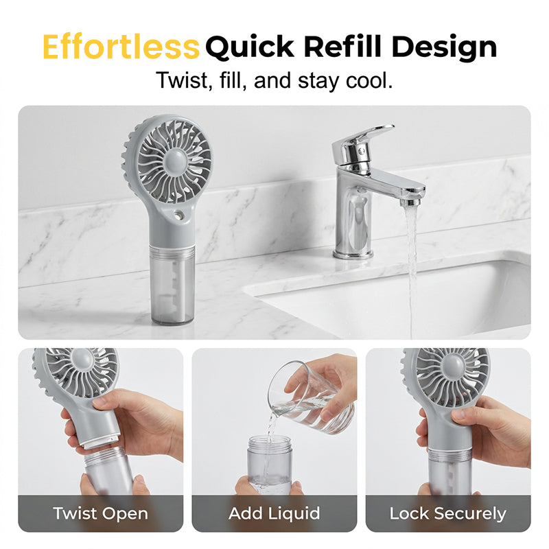 🏖️Summer Cool Deal: ONLY ￡9.99!❄️Portable Handheld Mist Cooling Fan💦