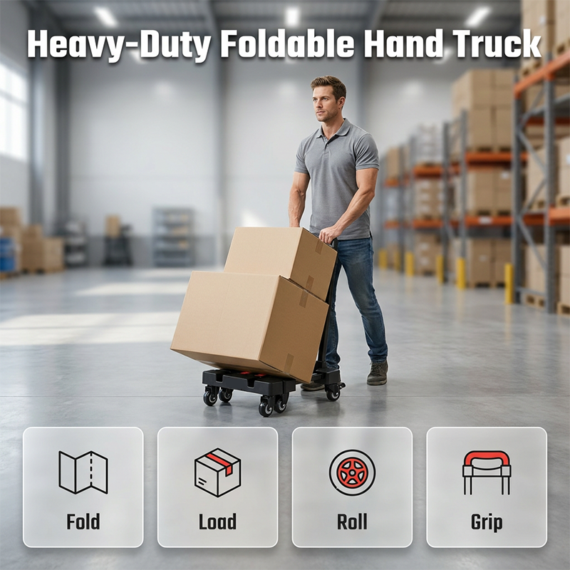 Heavy Duty Foldable Six-Wheel Hand Truck