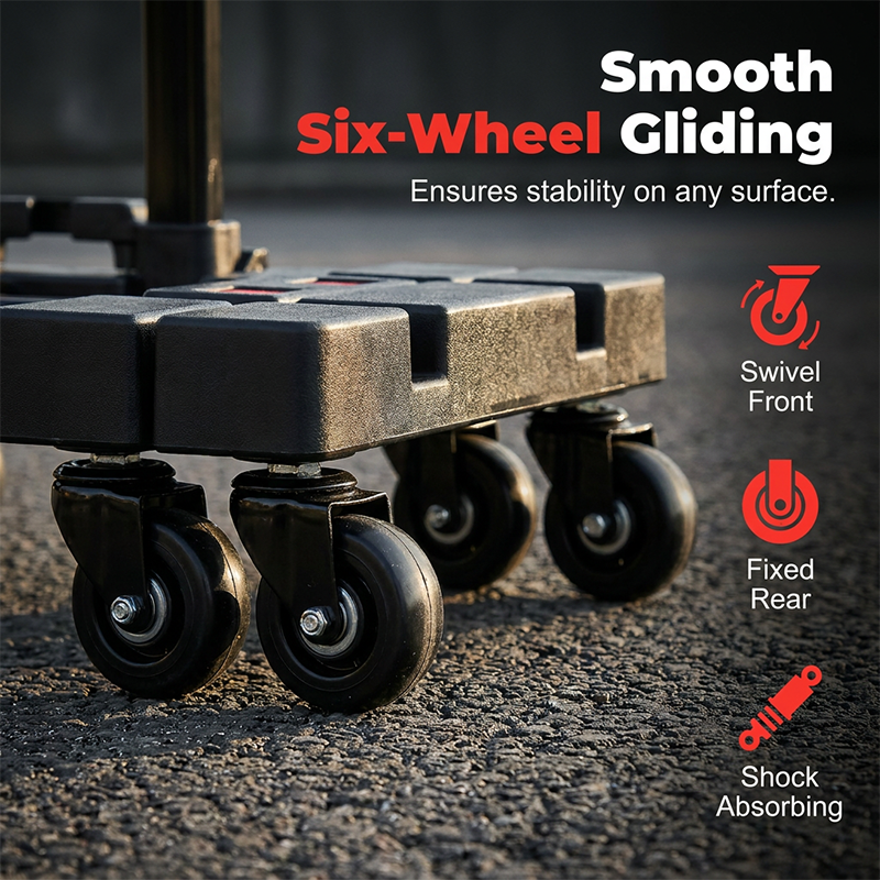 Heavy Duty Foldable Six-Wheel Hand Truck