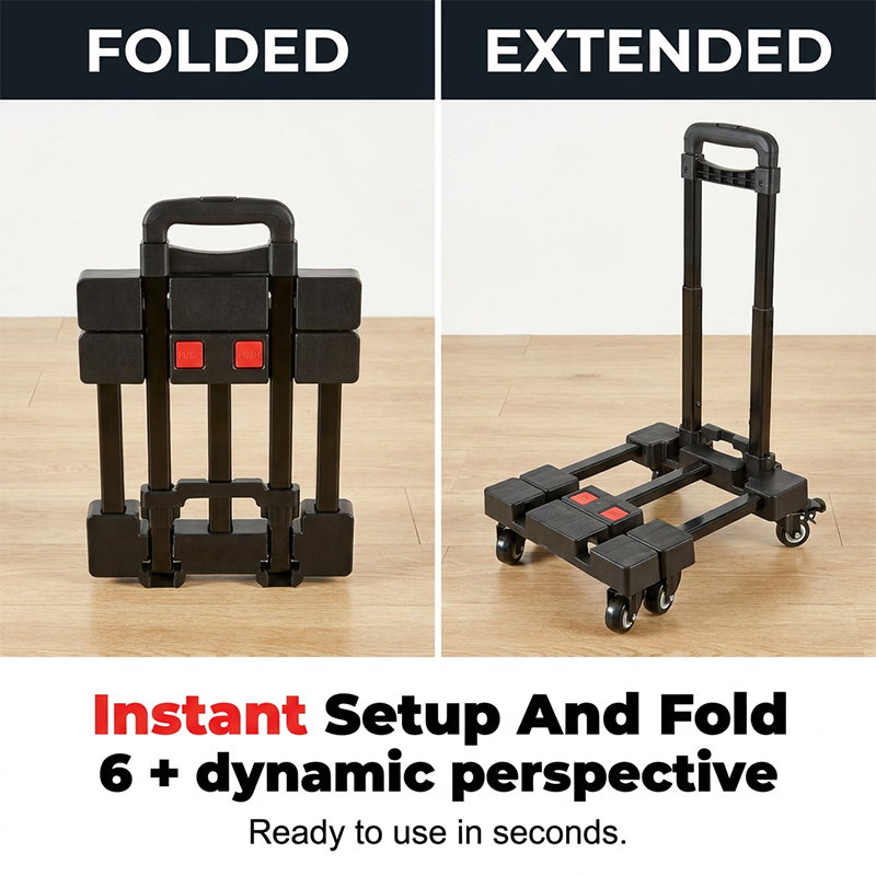 Heavy Duty Foldable Six-Wheel Hand Truck