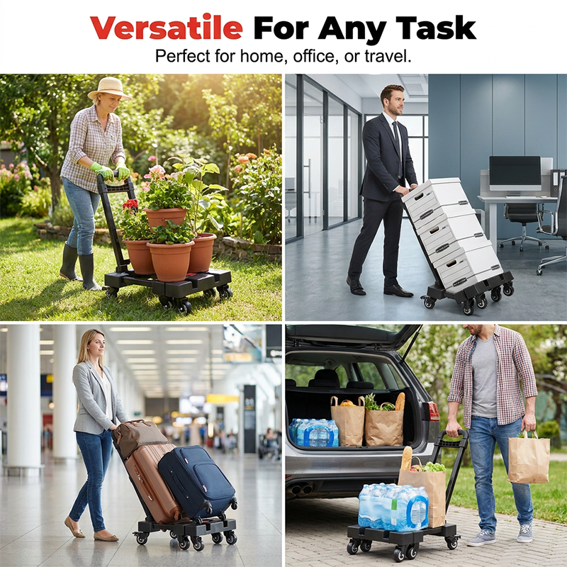 Heavy Duty Foldable Six-Wheel Hand Truck