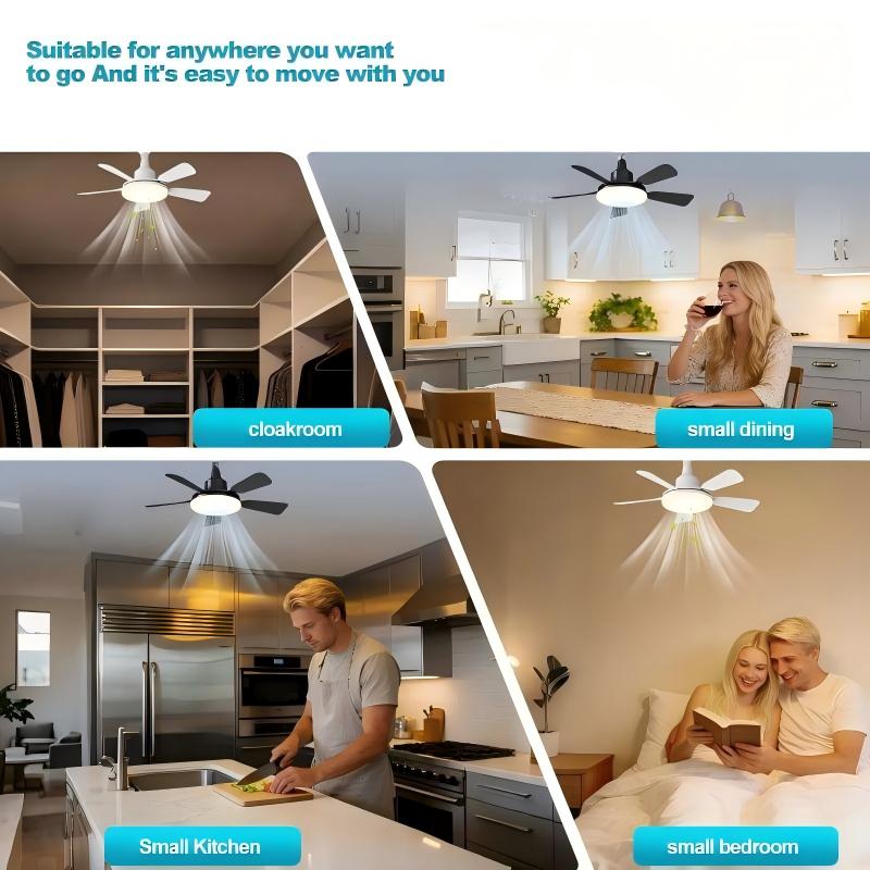 Socket Fan Light With Remote