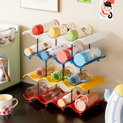 Multi-Tier Wave-Shaped Cup Organizer