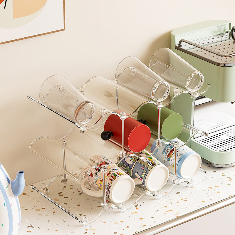 Multi-Tier Wave-Shaped Cup Organizer