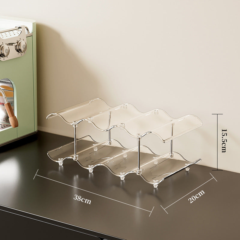 Multi-Tier Wave-Shaped Cup Organizer
