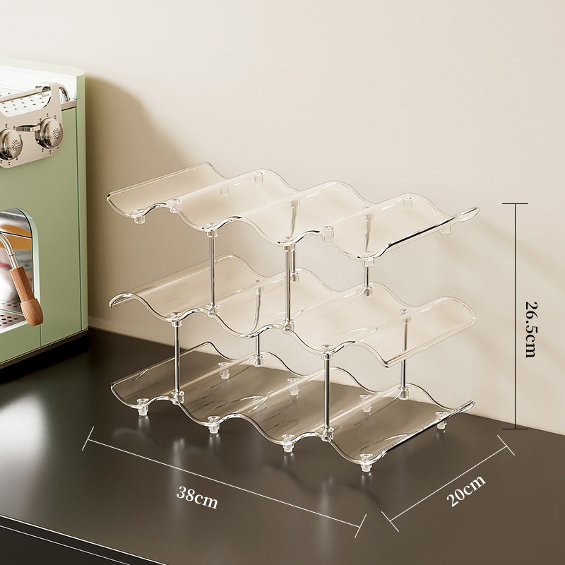 Multi-Tier Wave-Shaped Cup Organizer