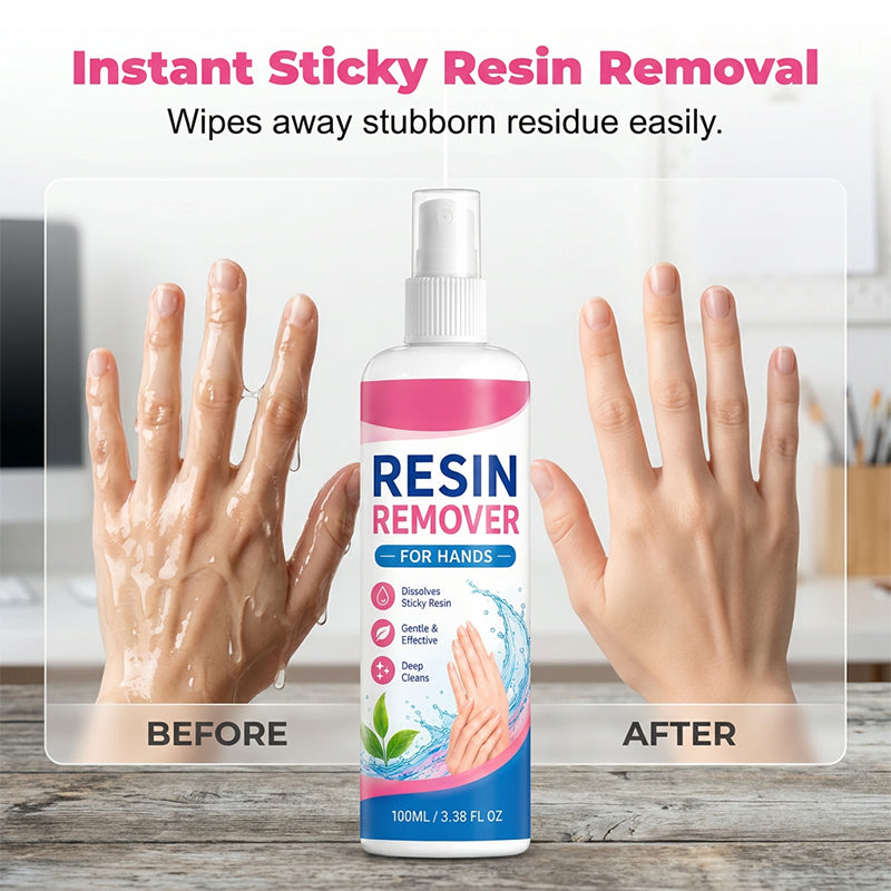 🥳2026 HOT SALE🥳💞50K+ SOLD!✨🤲 50% OFF! Gentle Resin Remover for Hands – Instantly dissolves sticky epoxy & UV resin. Safe for sensitive skin, no irritation. A must for crafters! 🎨💎
