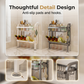 Slim Wall-Mounted Spice Organizer Drill-Free Carbon Steel Kitchen Countertop Storage Rack