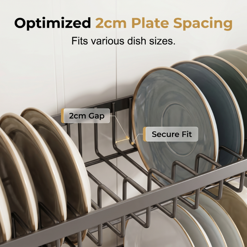 Slim Wall-Mounted Spice Organizer Drill-Free Carbon Steel Kitchen Countertop Storage Rack