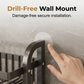 Slim Wall-Mounted Spice Organizer Drill-Free Carbon Steel Kitchen Countertop Storage Rack