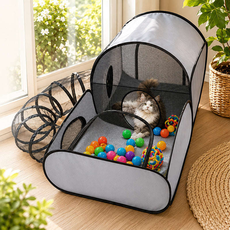 ⏰ 50% OFF – Meow-ster Deal! 🐾🏠 Large Cat Tunnel – Play, Hide, Chase & Nap in One Cozy Spot! | Fits All Cats – Even Chonky Ones 🐈⬛💤