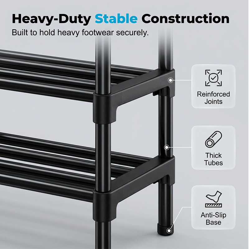 🎉 2026 Sale — Over 33,000 Sold! 👟 Multi-layer Shoe Storage Shelf – High Capacity, Tool-Free Assembly 🏠