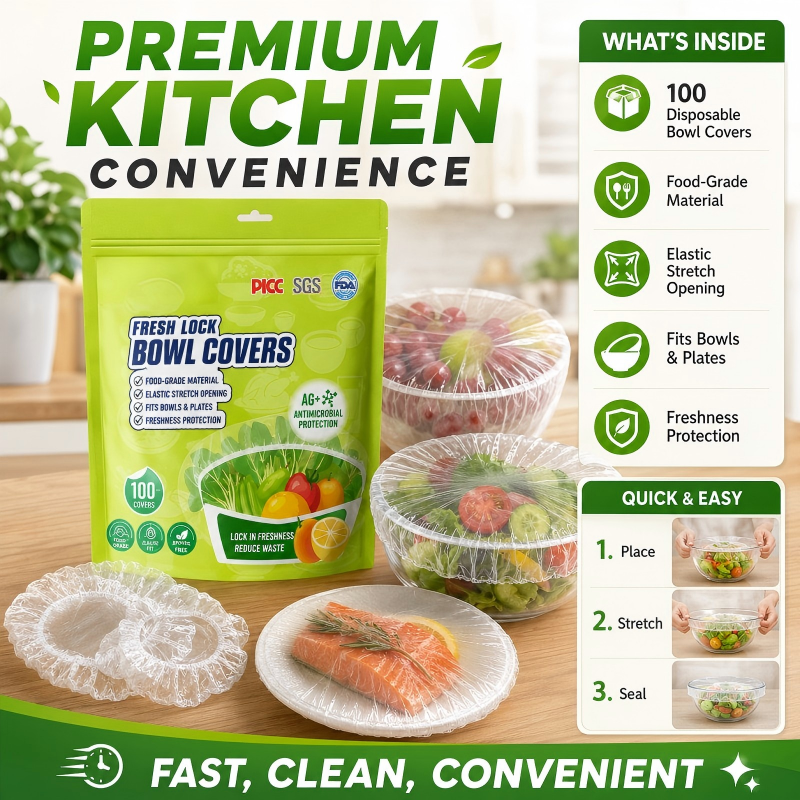 Disposable Elastic Plastic Bowl Covers