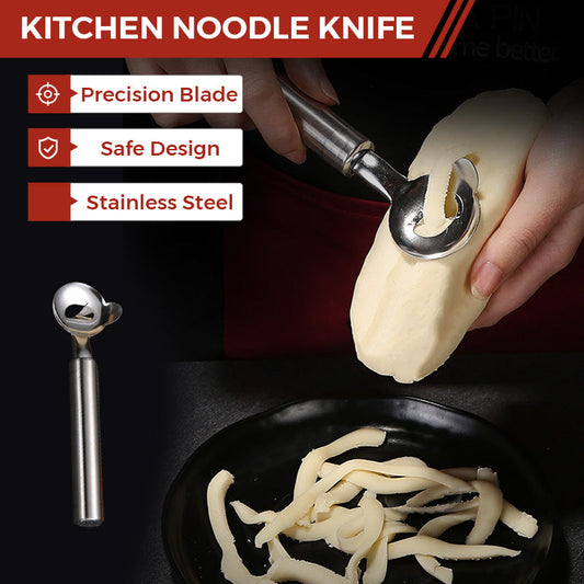 🔥Buy 1 get 1 free🔥  Stainless Steel Slotted Design Kitchen Noodle Knife