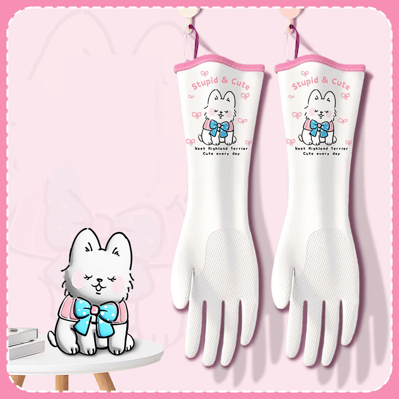 Long Waterproof Warm Cleaning Gloves