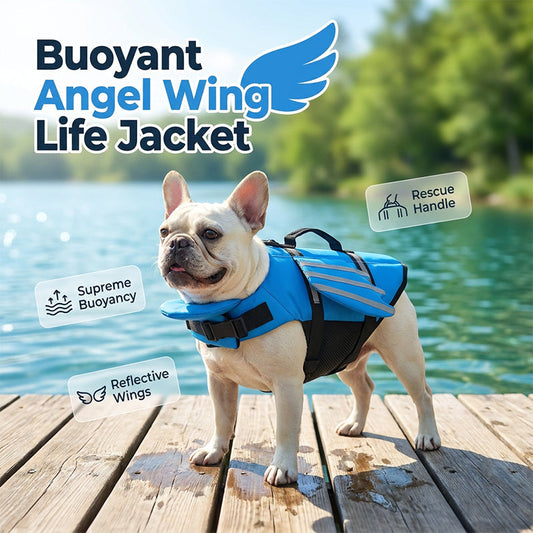 🥳2026 TOP PICK🥳 Angel Wing Dog Life Jacket – High Visibility Reflective Strips, Ergonomic Handle – Adorable Design, Premium Safety! 🛡️💨